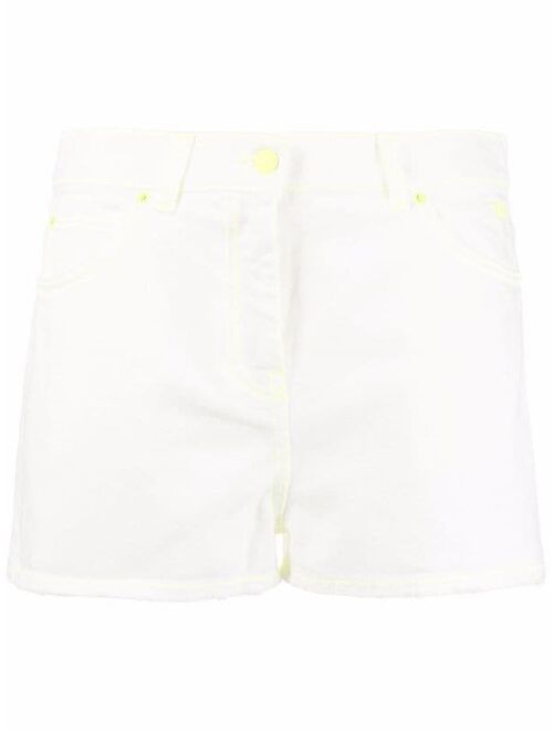 MSGM logo-embroidered denim shorts