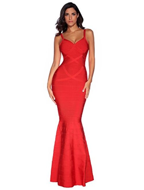 meilun Women's Maxi Bandage Dress Fishtail Bodycon Formal Evening Dresses