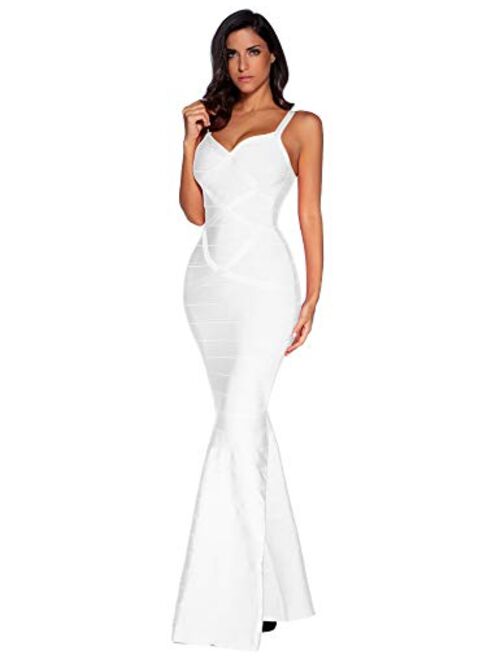 meilun Women's Maxi Bandage Dress Fishtail Bodycon Formal Evening Dresses