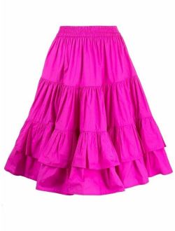 ruffle-panelled skirt