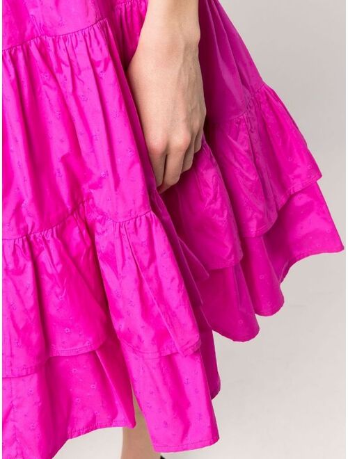 MSGM ruffle-panelled skirt