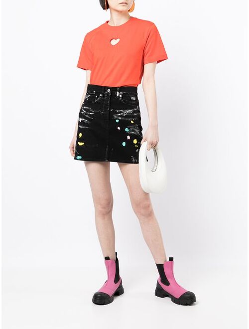 MSGM paint-splatter skirt