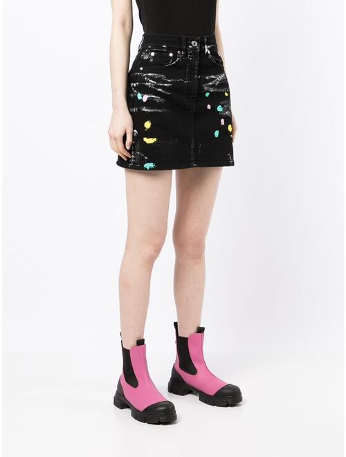 MSGM paint-splatter skirt