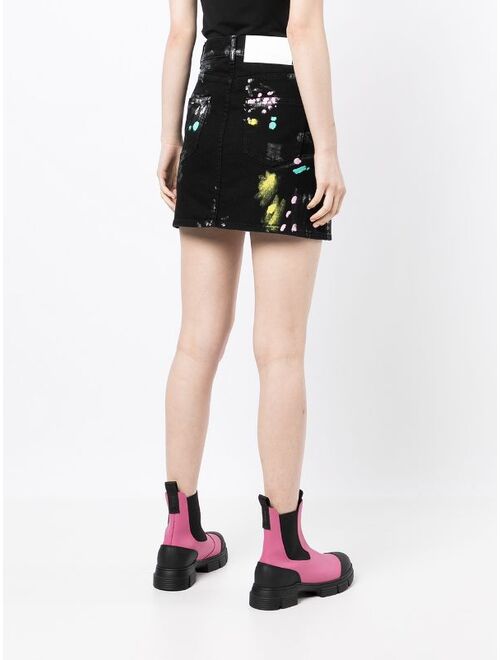 MSGM paint-splatter skirt