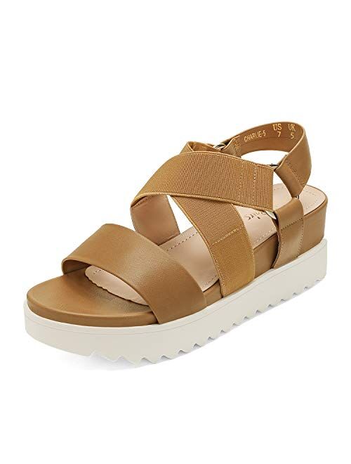 DREAM PAIRS Women’s Open Toe Ankle Strap Platform Wedge Sandals