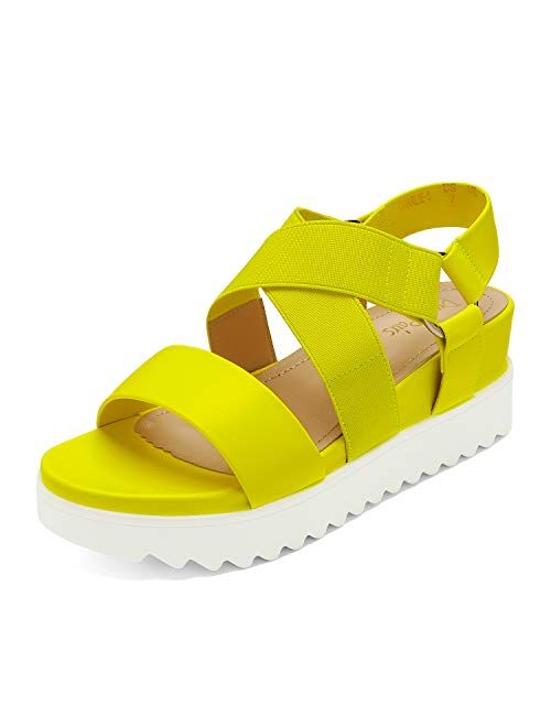 DREAM PAIRS Women’s Open Toe Ankle Strap Platform Wedge Sandals