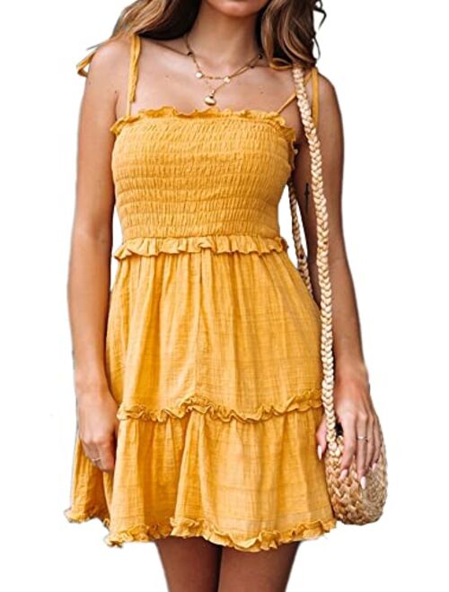 Just Quella Women's Adjustable Straps Mini Dress Strapless Tube Top Dress