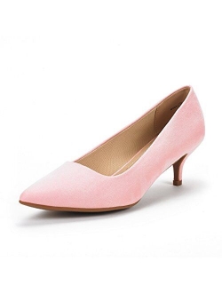 Women's Moda Low Heel D'Orsay Pointed Toe Pump Shoes