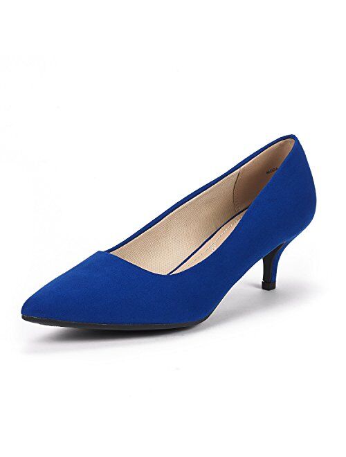 DREAM PAIRS Women's Moda Low Heel D'Orsay Pointed Toe Pump Shoes