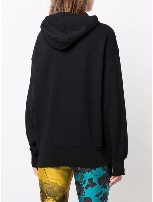 MSGM logo-print cotton hoodie