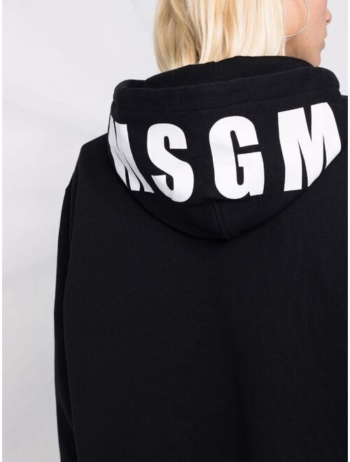 MSGM logo-print detail hoodie