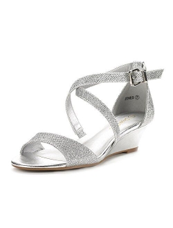 Women's Ankle Strap Low Wedge Sandals