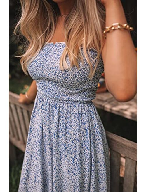 just quella Maxi Dresses for Women Summer Strapless Boho Dress