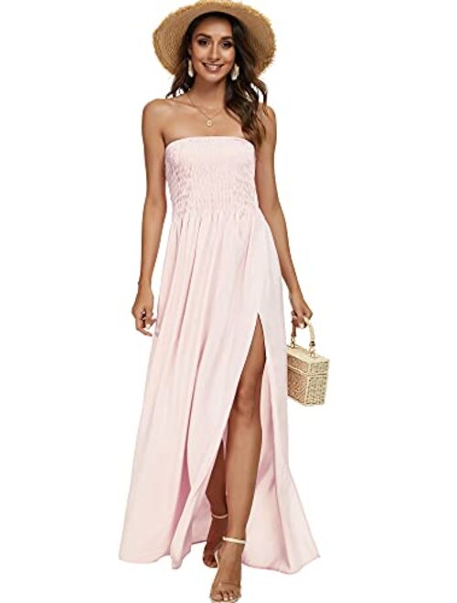 just quella Maxi Dresses for Women Summer Strapless Boho Dress