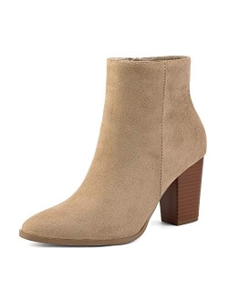 Women's Chunky Block Heel Ankle Booties