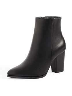 Women's Chunky Block Heel Ankle Booties