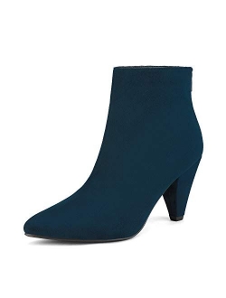 Women's Pointed Toe High Heel Ankle Booties