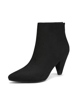 Women's Pointed Toe High Heel Ankle Booties