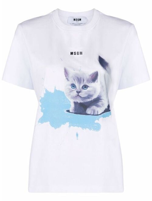 MSGM graphic-print cotton T-shirt