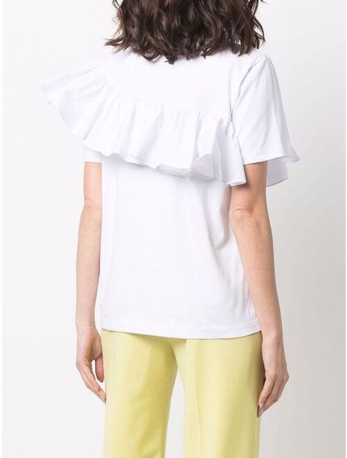 MSGM ruffle detail T-shirt