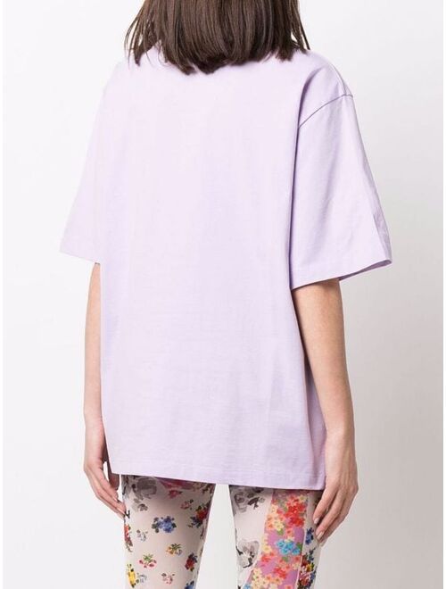 MSGM multicolour micro logo-print T-shirt