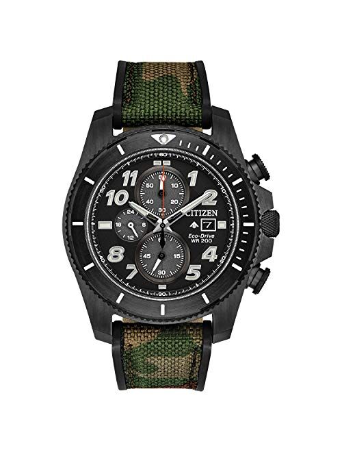 Citizen Eco-Drive Promaster Tough Quartz Men's Watch, Stainless Steel with CORDURA® strap, Camouflage (Model: CA0727-12E)