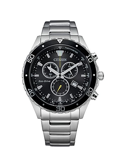 Citizen Men's Weekender Sport Casual Eco-Drive Watch with Stainless Steel Strap, Silver-Tone, 10.7 (Model: AT2387-52E)