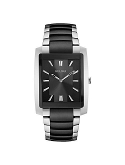 Men's Classic Diamond Stainless Steel Watch with Day Date