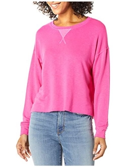 Splendid Women's Long Sleeve Crewneck Pullover Sweater