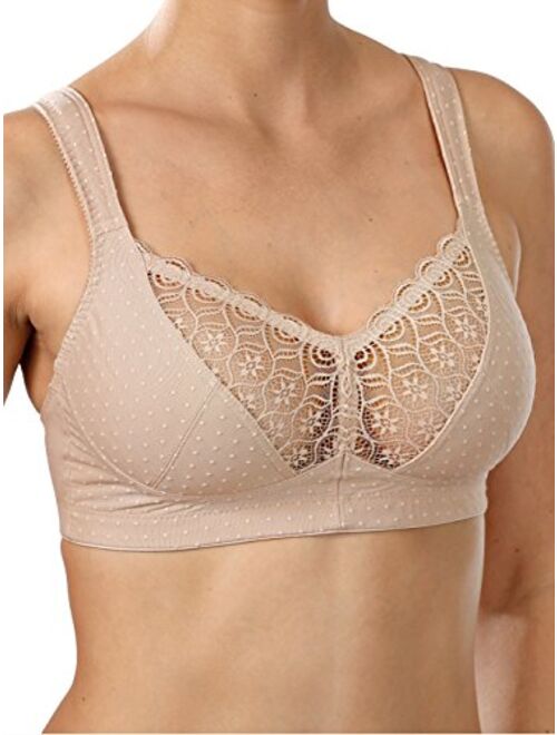 Swegmark Of Sweden Womens Wellness Dots Organic Cotton Wireless Bra