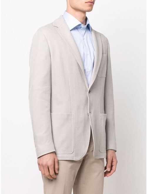 Canali cotton single-breasted blazer