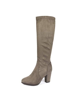 Women's Chunky Heel Knee High and Up Boots