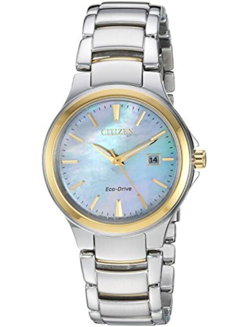 Citizen Eco-Drive Chandler Quartz Womens Watch, Stainless Steel, Casual, Two-Tone (Model: EW2524-55N)