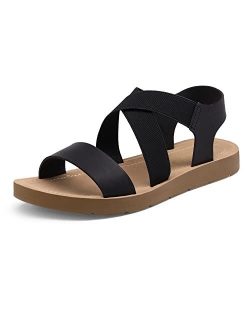 Women's Elastic Ankle Strap Summer Flat Sandals