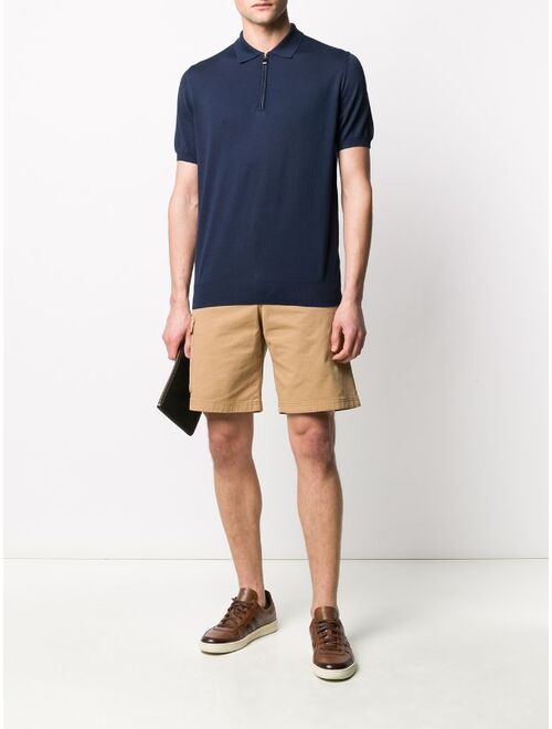 Canali zip polo shirt