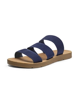 Women's Flat Slide Sandals Open Toe Slip on Sandals for Summer