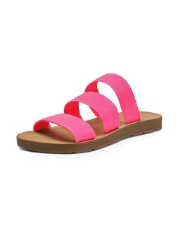 Women's Flat Slide Sandals Open Toe Slip on Sandals for Summer