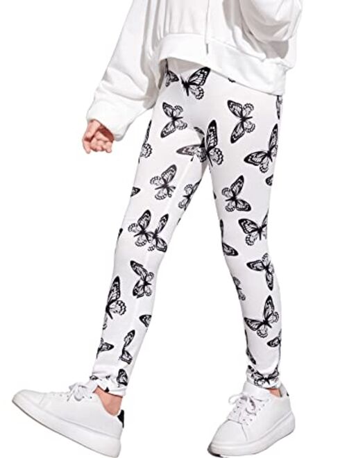 Romwe Girl's Geo Print Mesh High Waist Leggings Tights Skinny Yoga Pants Runing Jogger Pants