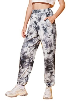 Girl's Tie Dye Joggers Sweatpant Sport Pants with Pocket