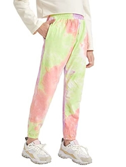 Girl's Tie Dye Joggers Sweatpant Sport Pants with Pocket