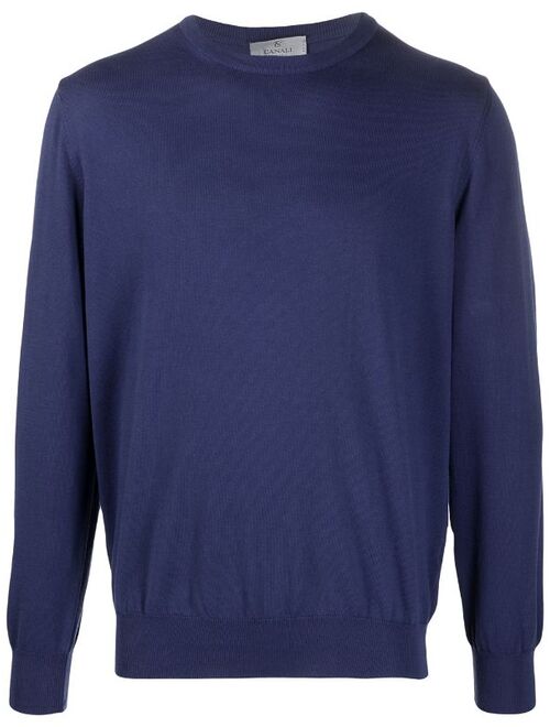 Canali fine-knit cotton jumper