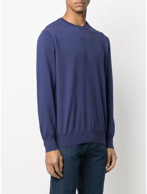 Canali fine-knit cotton jumper