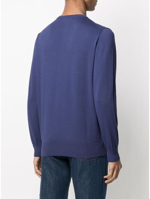 Canali fine-knit cotton jumper