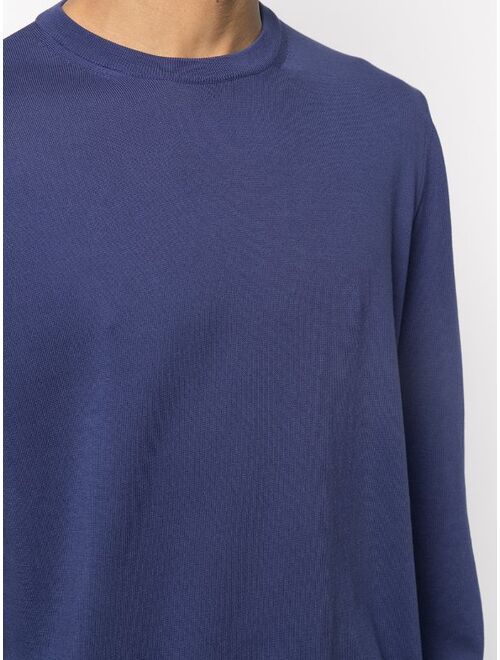 Canali fine-knit cotton jumper