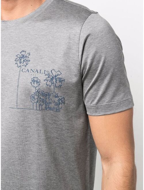 Canali logo-print cotton T-shirt