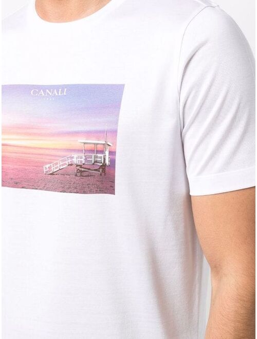 Canali photographic crew-neck T-shirt