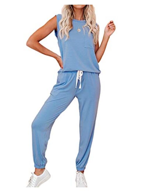 Sidefeel Women Two Piece Outfits Workout Athletic Tracksuits Pajamas Loungewear