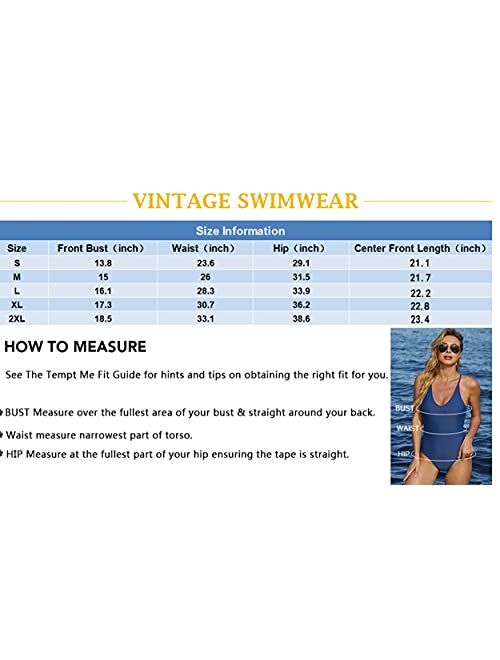 Ekouaer Womens One Piece Swimsuit Bathing Suit Deep V Neck Swimwear Monokinis S-XXL