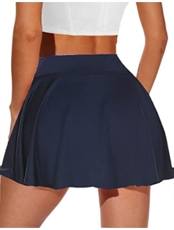 Women's Active Athletic Skort Performance Sports Golf Tennis Skirt Running Workout Skort with Pockets