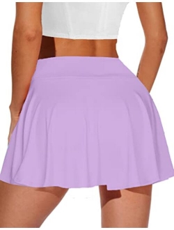 Women's Active Athletic Skort Performance Sports Golf Tennis Skirt Running Workout Skort with Pockets